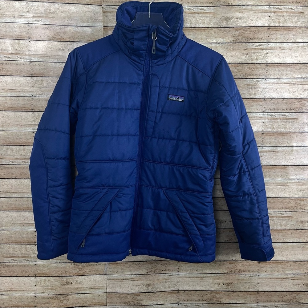 Women's Patagonia Rubicon Rider Blue Butterfly Insulated DAS Puffer Jacket Sz XS